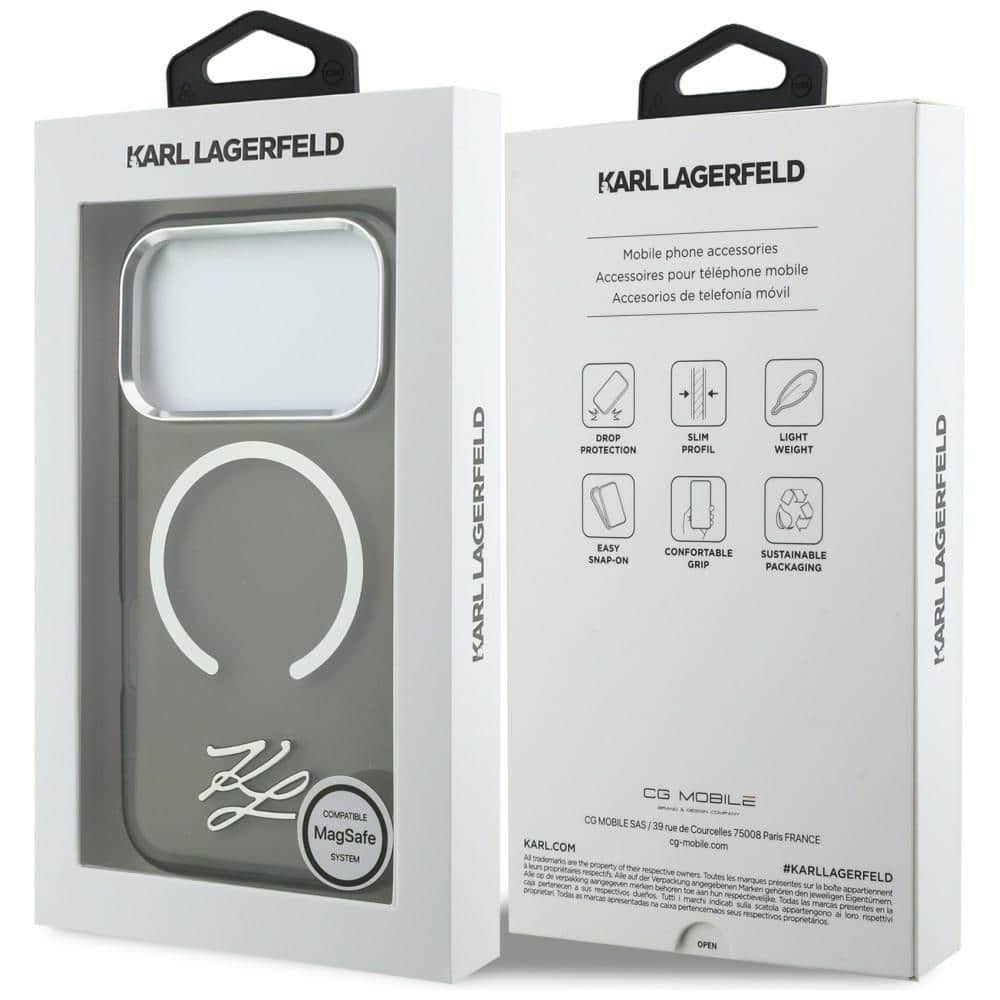 Karl Lagerfeld IML KL Script Logo - θήκη για Apple iPhone 17 Pro Max - Μαύρο - Image 8