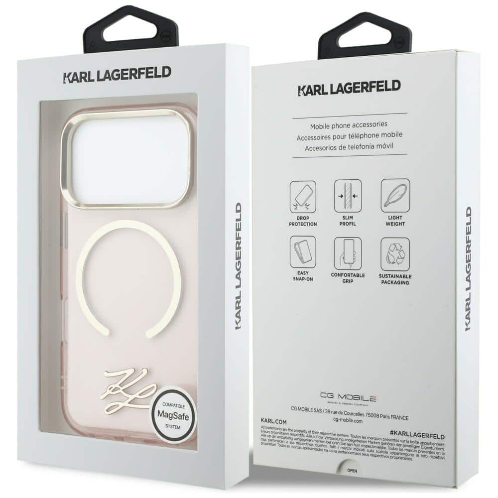 Karl Lagerfeld IML KL Script Logo - θήκη για Apple iPhone 17 Pro Max - Ροζ - Image 8
