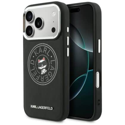 Karl Lagerfeld Point & Choupette Sketch - θήκη για Apple iPhone 17 Pro - Μαύρο
