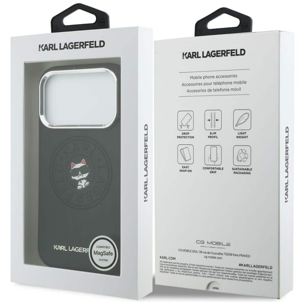 Karl Lagerfeld Point & Choupette Sketch - θήκη για Apple iPhone 17 Pro Max - Μαύρο - Image 8