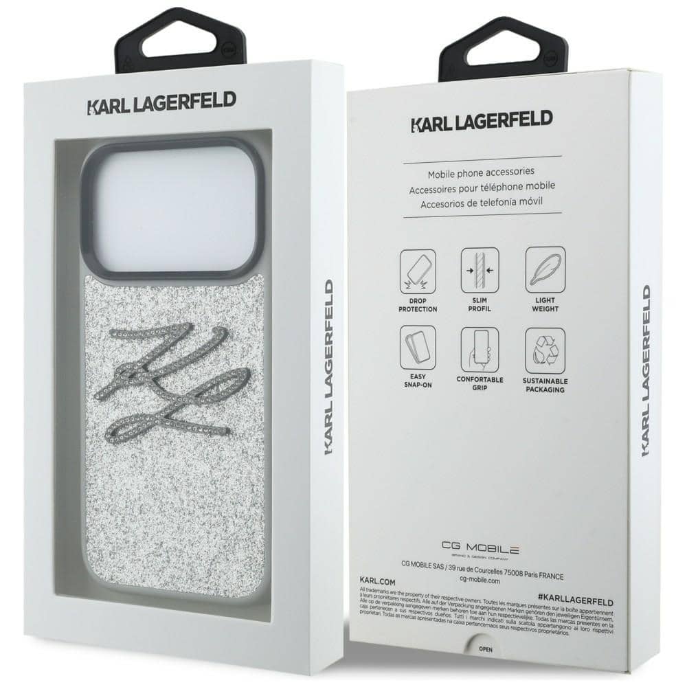 Karl Lagerfeld IML Glitter KL Diamond Logo - θήκη για Apple iPhone 17 Pro - Διάφανο - Image 8