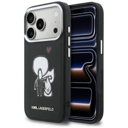 Karl Lagerfeld Karl & Choupette Back Logo - θήκη για Apple iPhone 17 Pro - Μαύρο