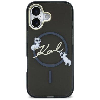 Karl Lagerfeld IML Choupettes Karl Script Logo MagSafe - θήκη για Apple iPhone Air - Μαύρο