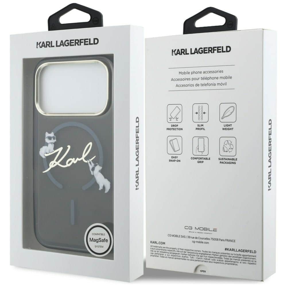 Karl Lagerfeld IML Choupettes Karl Script Logo - θήκη για Apple iPhone 17 Pro - Μαύρο - Image 8