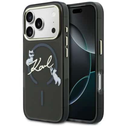 Karl Lagerfeld IML Choupettes Karl Script Logo - θήκη για Apple iPhone 17 Pro Max - Μαύρο