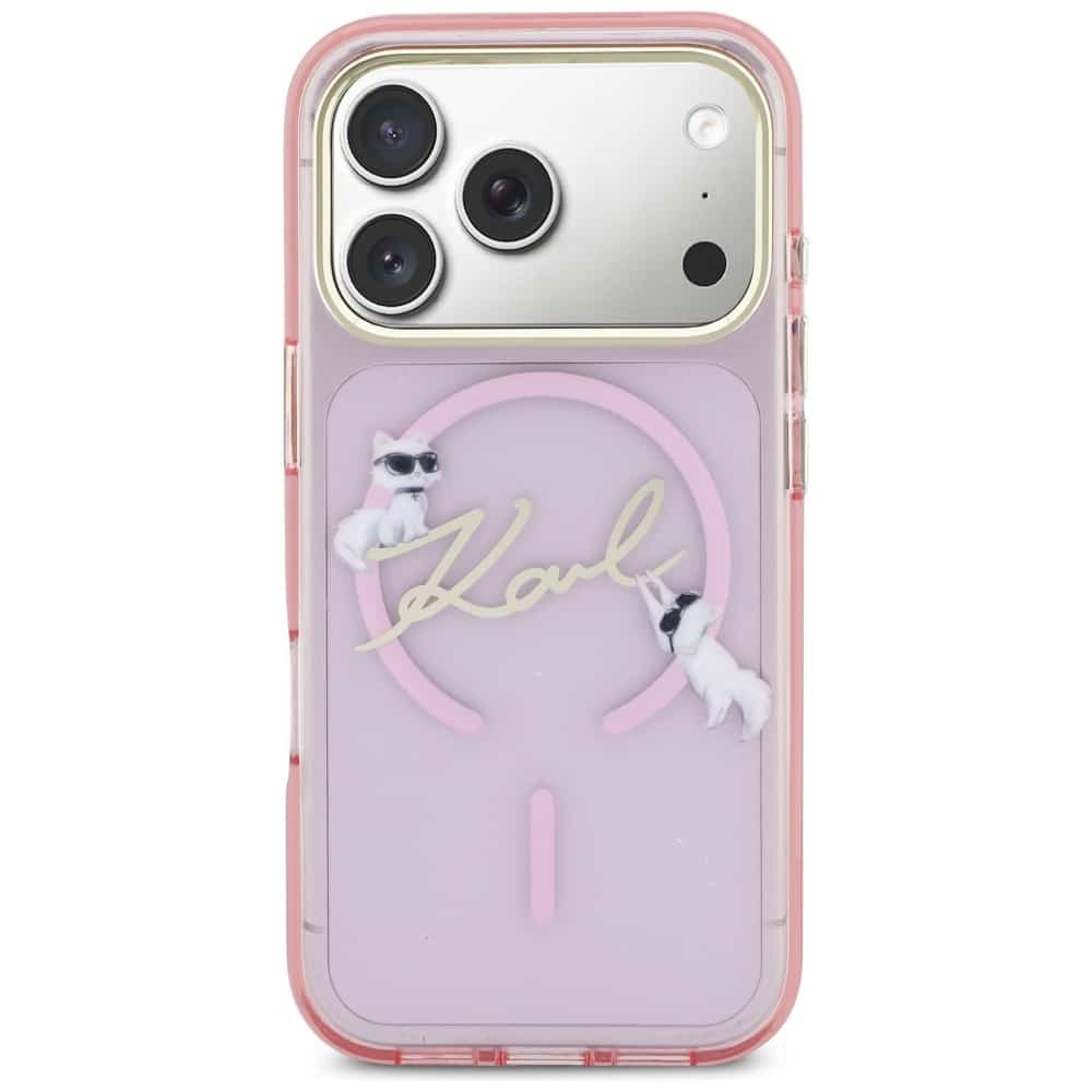 Karl Lagerfeld IML Choupettes Karl Script Logo - θήκη για Apple iPhone 17 Pro - Ροζ - Image 3