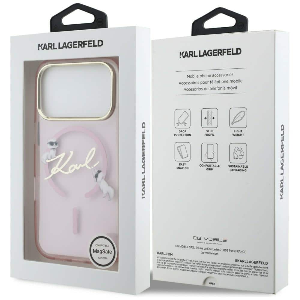 Karl Lagerfeld IML Choupettes Karl Script Logo - θήκη για Apple iPhone 17 Pro Max - Ροζ - Image 8