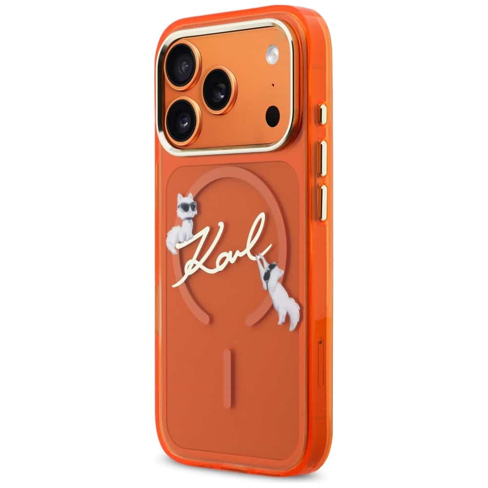 Karl Lagerfeld IML Choupettes Karl Script Logo - θήκη για Apple iPhone 17 Pro Max - Πορτοκαλί - Image 2