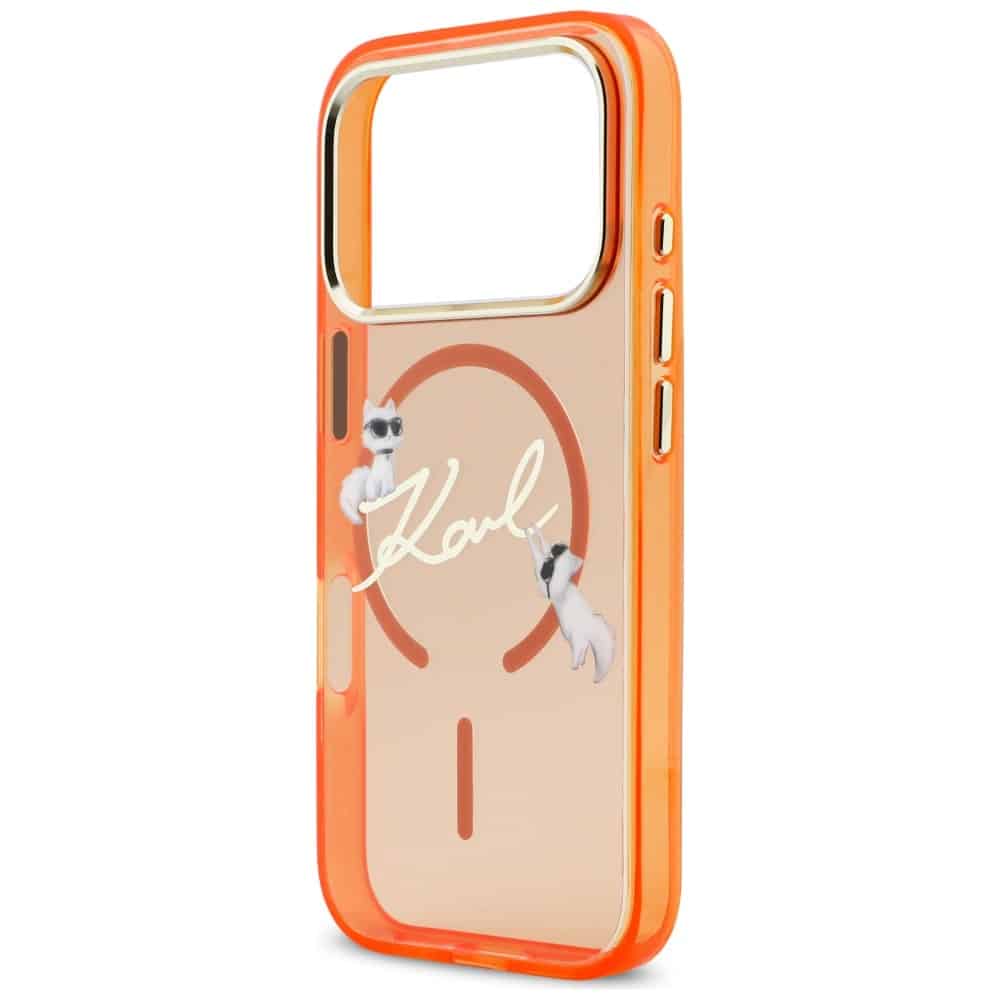 Karl Lagerfeld IML Choupettes Karl Script Logo - θήκη για Apple iPhone 17 Pro Max - Πορτοκαλί - Image 6