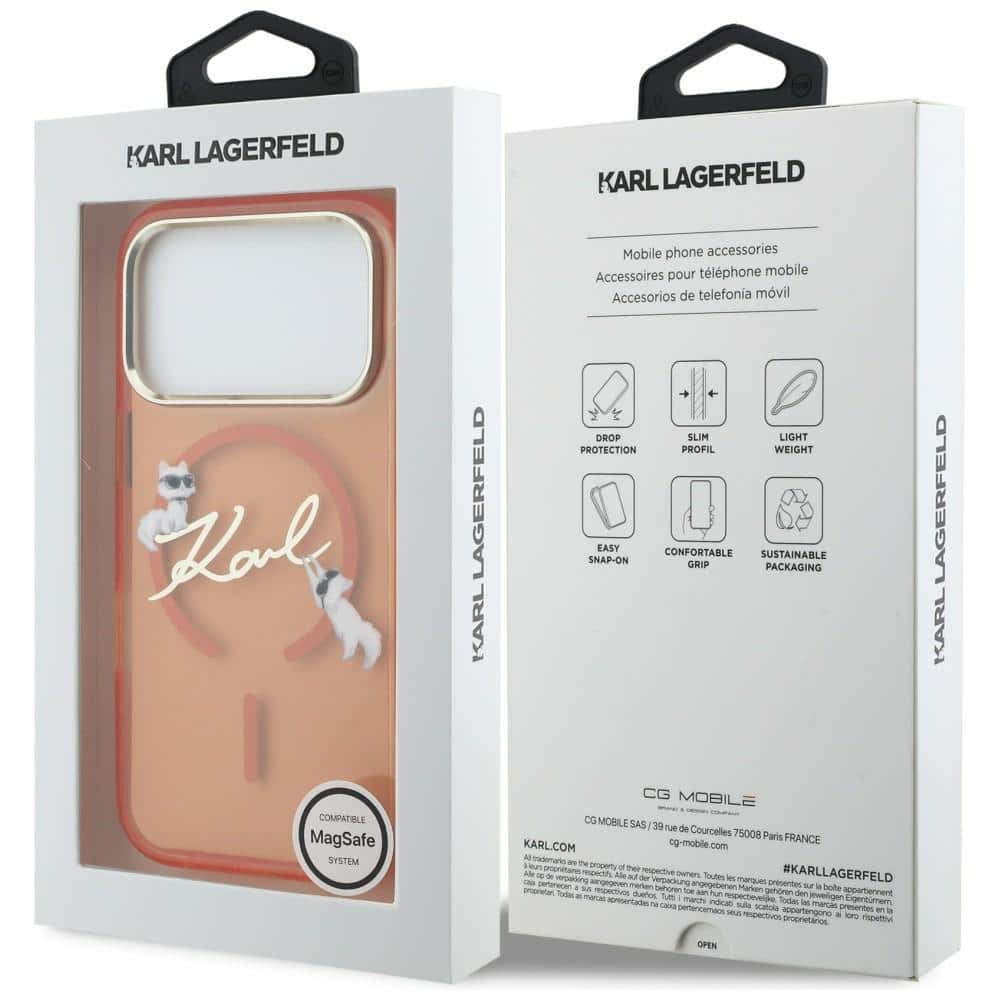 Karl Lagerfeld IML Choupettes Karl Script Logo - θήκη για Apple iPhone 17 Pro Max - Πορτοκαλί - Image 8
