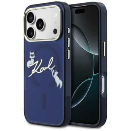 Karl Lagerfeld IML Choupettes Karl Script Logo - θήκη για Apple iPhone 17 Pro - Μπλε