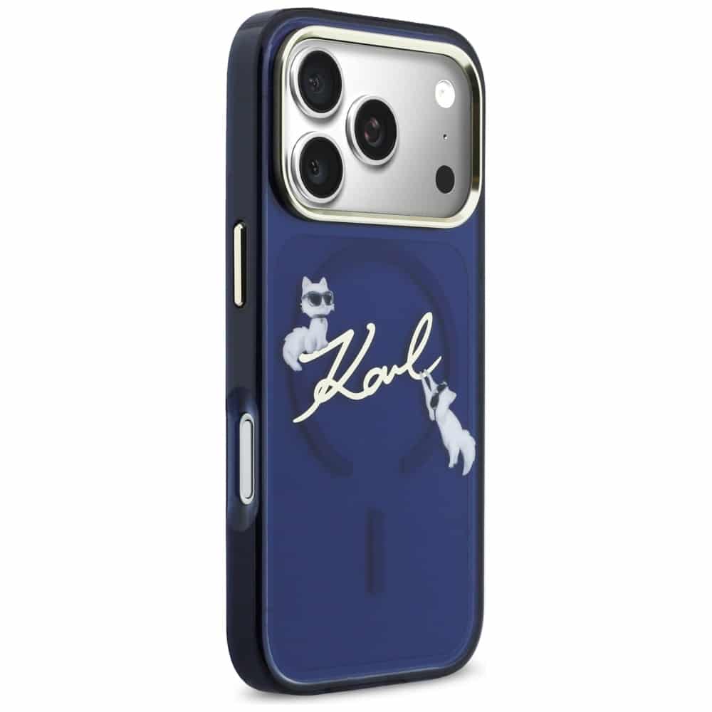 Karl Lagerfeld IML Choupettes Karl Script Logo - θήκη για Apple iPhone 17 Pro - Μπλε - Image 4