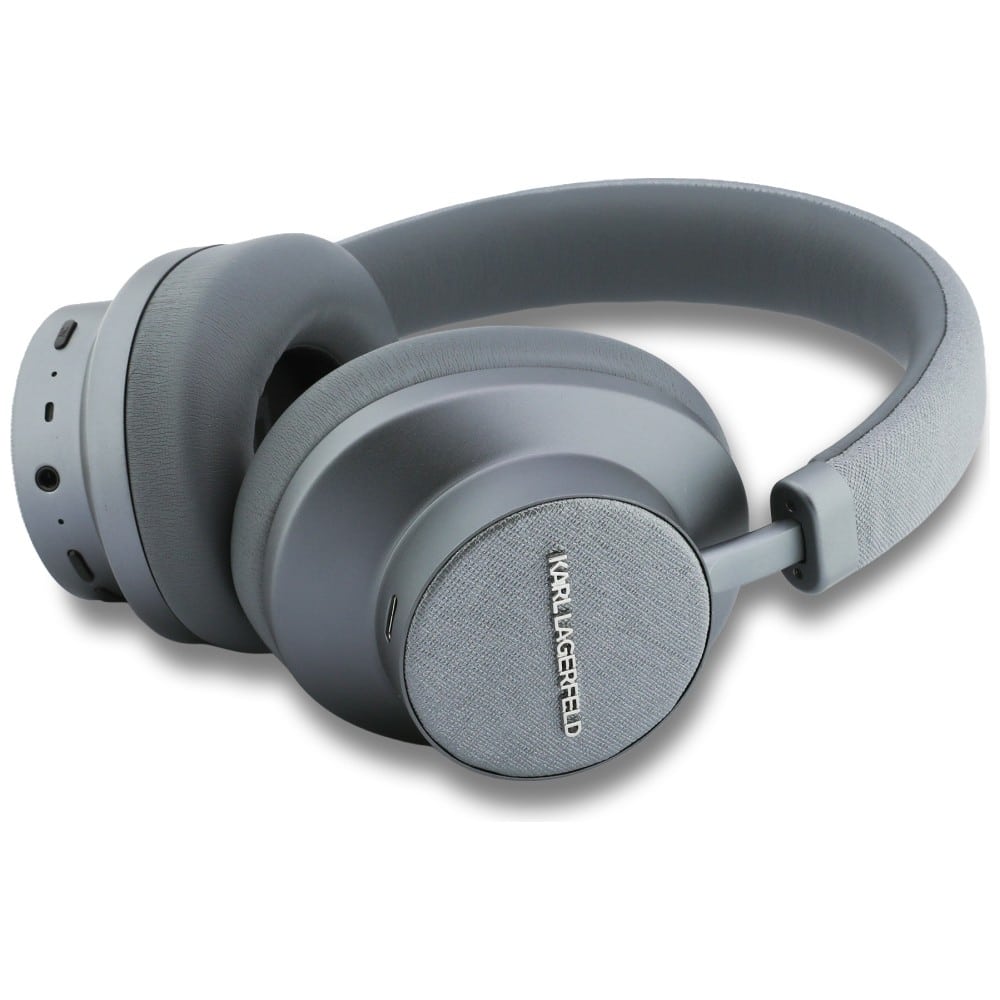 Ακουστικά Over-Ear Karl Lagerfeld Saffiano Επιμήκη Bluetooth ANC γκρι - Image 2