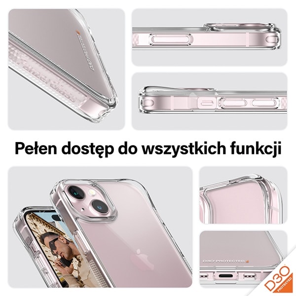 Σκληρή θήκη PanzerGlass 3 σε 1 για iPhone 15 6.1" D3O + προστατευτικό οθόνης UWF+ φακός 1136+1172+2809 - Image 7