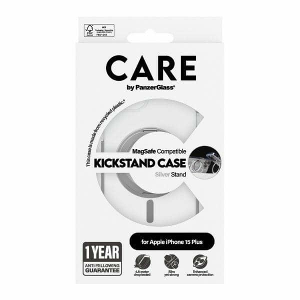 PanzerGlass Θήκη με Στηρίγμα MagSafe - θήκη για Apple iPhone 15 Plus - Ασημί - Image 4