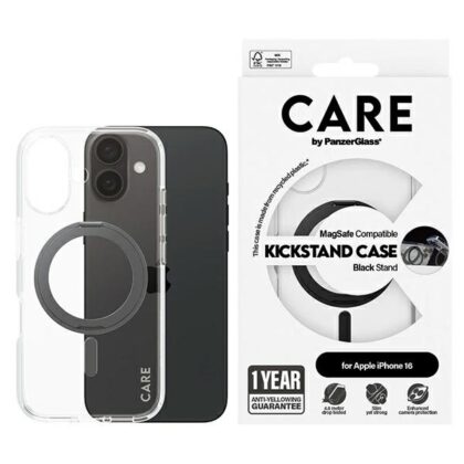 PanzerGlass Kickstand Case MagSafe - θήκη για Apple iPhone 16 - Μαύρο