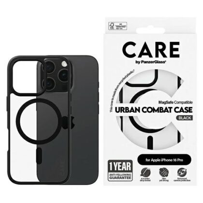 Θήκη CARE by PanzerGlass για αστικές περιοχές, iPhone 16 Pro 6,3" μαύρο, MagSafe 1358