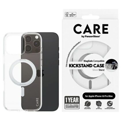 PanzerGlass Kickstand Case MagSafe - θήκη για Apple iPhone 16 Pro Max - Ασημί
