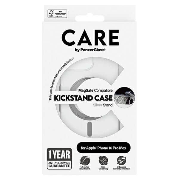 PanzerGlass Kickstand Case MagSafe - θήκη για Apple iPhone 16 Pro Max - Ασημί - Image 5