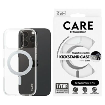 PanzerGlass Θήκη Kickstand MagSafe - θήκη για Apple iPhone 16 Pro - Ασημί