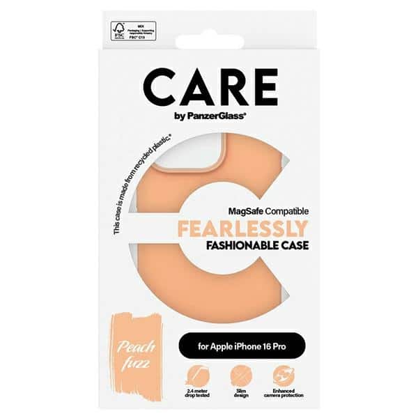 Θήκη μόδας CARE by PanzerGlass για iPhone 16 Pro 6.3" ροδακινί MagSafe 1390 - Image 4