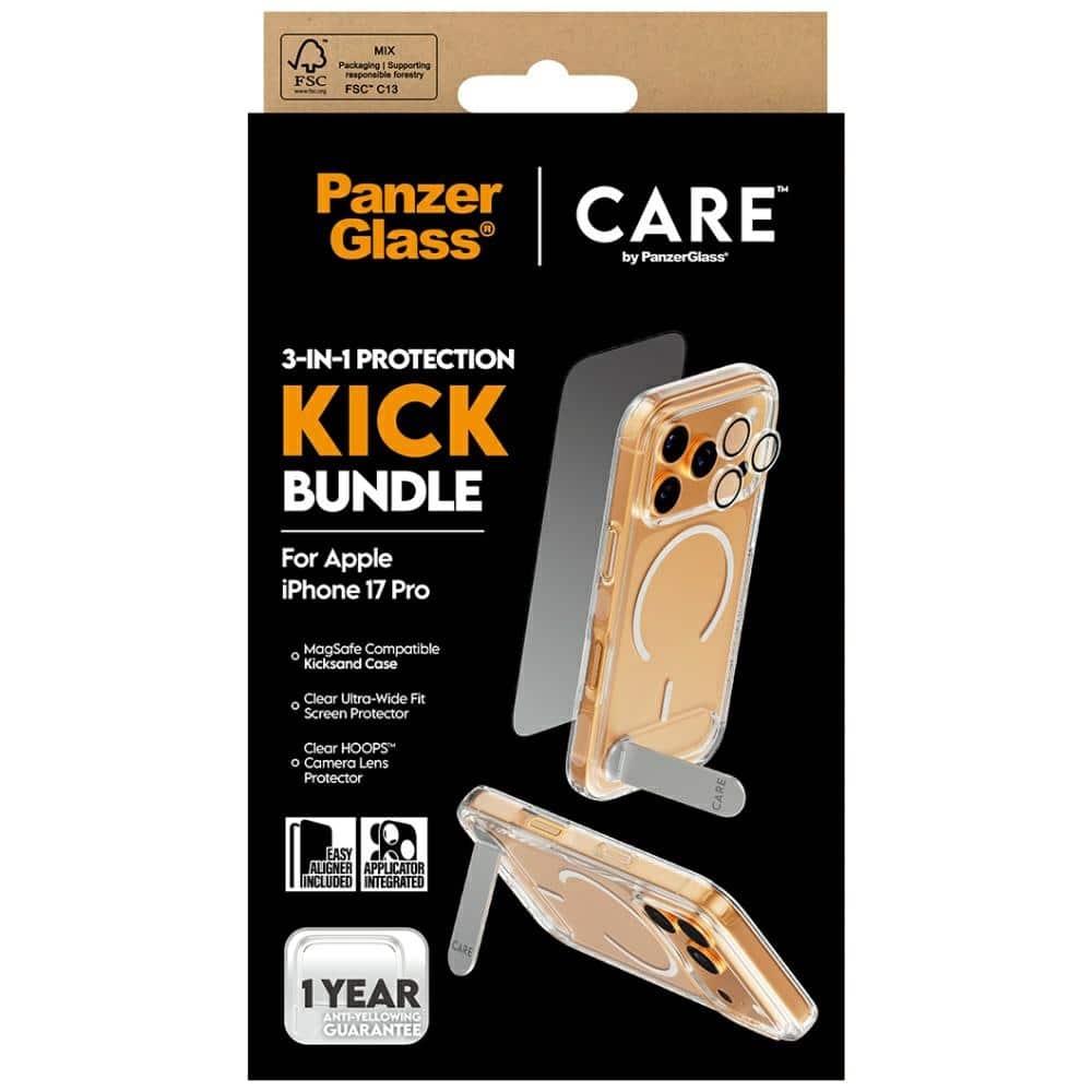 Θήκη CARE by PanzerGlass Feature Kick 3σε1 + Κιτ προστασίας γυαλιού + φακού για iPhone 17 Pro - Image 5