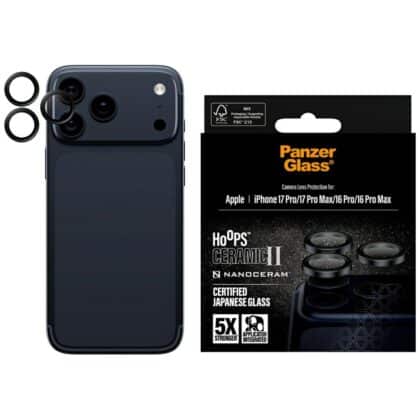 Κεραμικό γυαλί φακού κάμερας PanzerGlass Hoops II για iPhone 17 Pro / 17 Pro Max / 16 Pro / 16 Pro Max