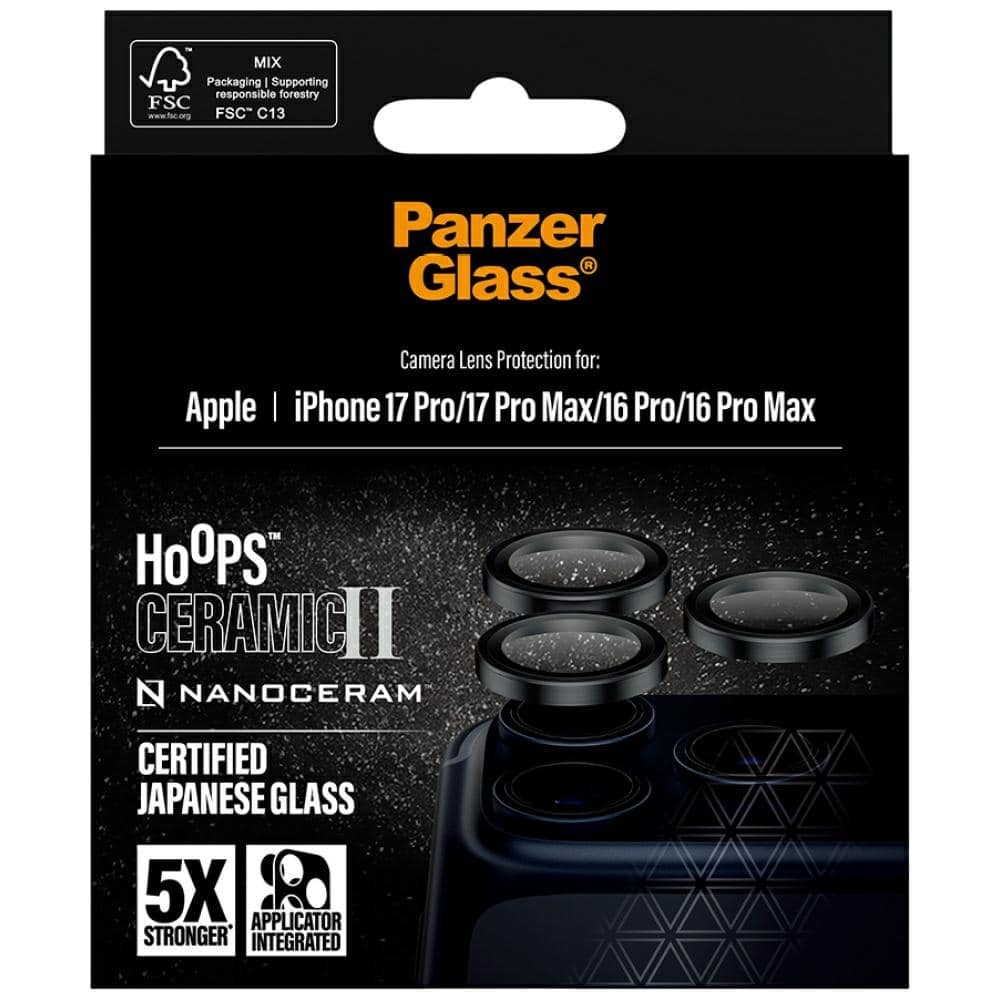 Κεραμικό γυαλί φακού κάμερας PanzerGlass Hoops II για iPhone 17 Pro / 17 Pro Max / 16 Pro / 16 Pro Max - Image 5