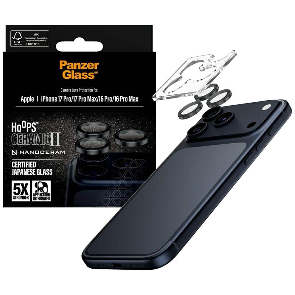Κεραμικό γυαλί φακού κάμερας PanzerGlass Hoops II για iPhone 17 Pro / 17 Pro Max / 16 Pro / 16 Pro Max - Image 4