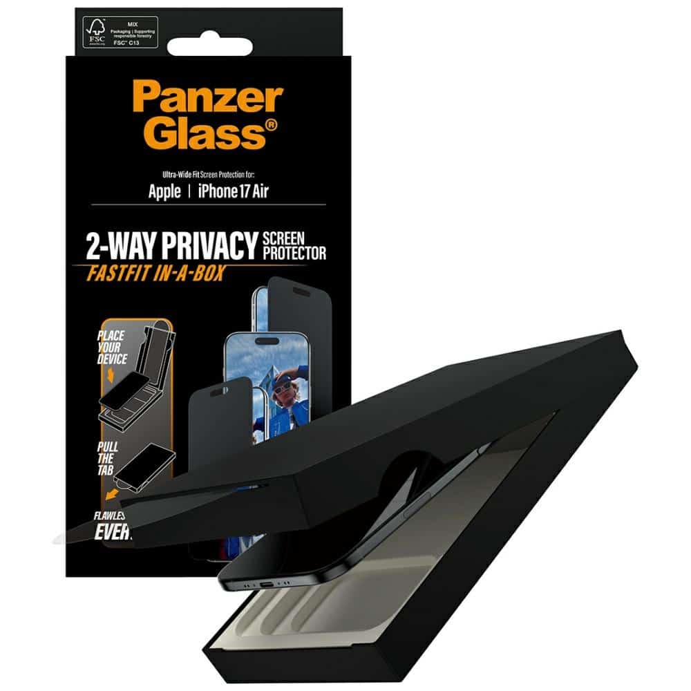 Γυαλί προστασίας απορρήτου PanzerGlass εξαιρετικά ευρείας εφαρμογής Fastfit για iPhone Air - Image 5