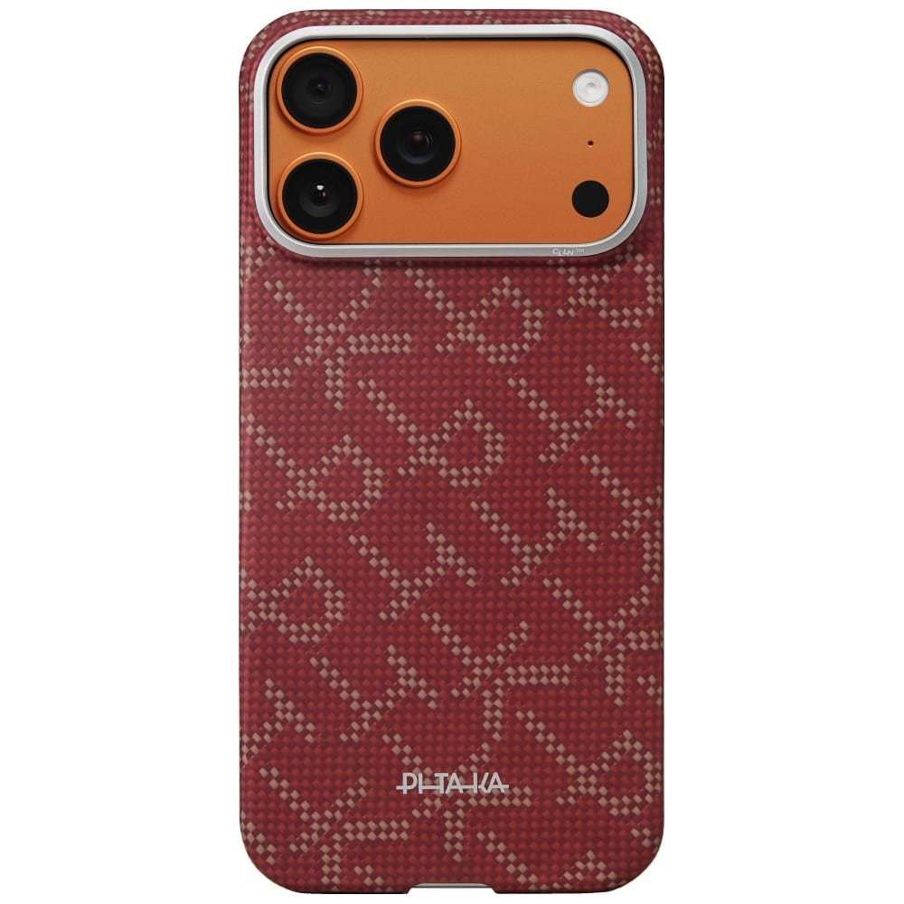 PITAKA Ultra-Slim Monogram - θήκη για Apple iPhone 17 Pro - Κόκκινο - Image 3