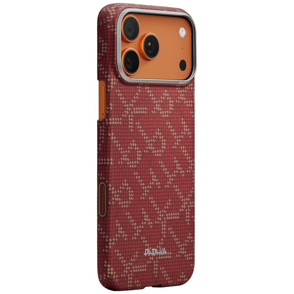 PITAKA Ultra-Slim Monogram - θήκη για Apple iPhone 17 Pro - Κόκκινο - Image 5