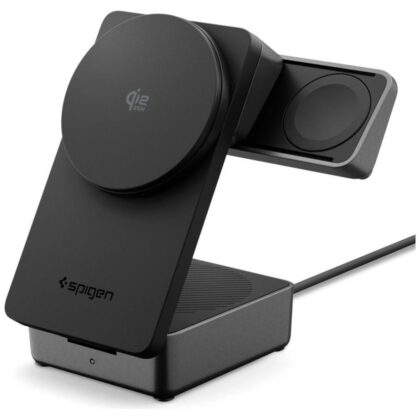 Ασύρματος φορτιστής Spigen Essential EF323MQ 3 σε 1 25W Qi2.2 MagSafe, μαύρος