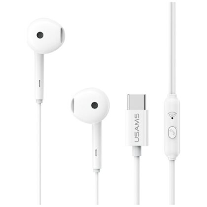 Στερεοφωνικά ακουστικά USAMS EP-50 USB-C 1,2 μ. λευκά