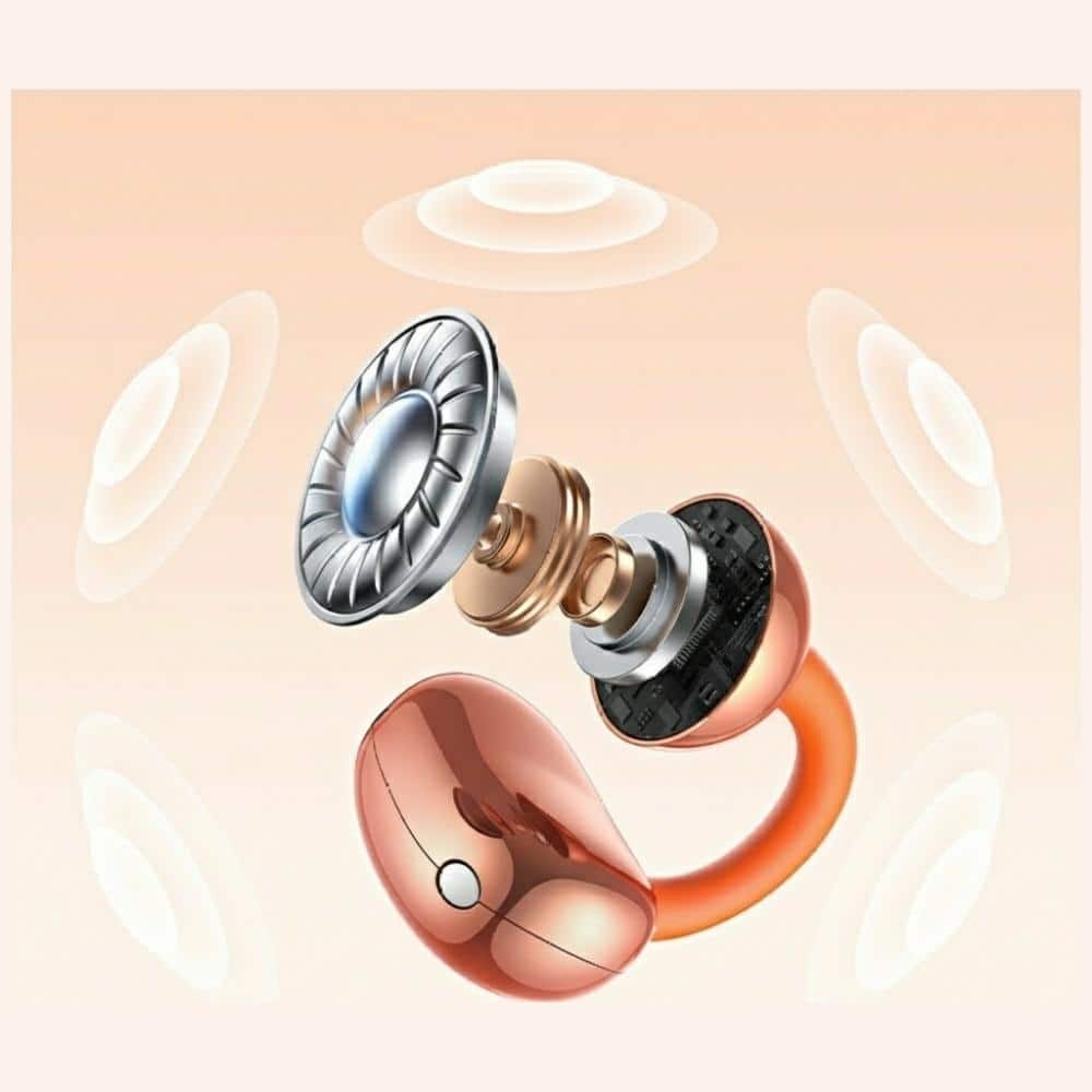 Ακουστικά TWS USAMS R03 Echo Clip-on Bluetooth 6.0 ασύρματα πορτοκαλί - Image 5