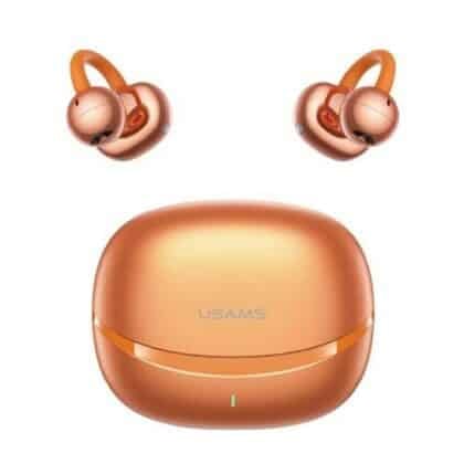 Ακουστικά TWS USAMS R03 Echo Clip-on Bluetooth 6.0 ασύρματα πορτοκαλί
