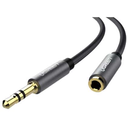 Προσαρμογέας ήχου 3,5mm σε 3,5mm UGREEN AV118, 1,5m, Μαύρο