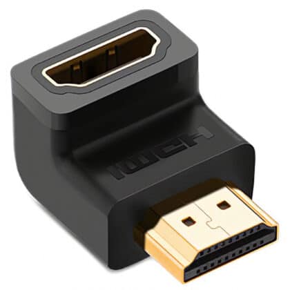 Προσαρμογέας βίντεο UGREEN HD112 Γωνία ανόδου, HDMI σε HDMI, 4K, Μαύρο