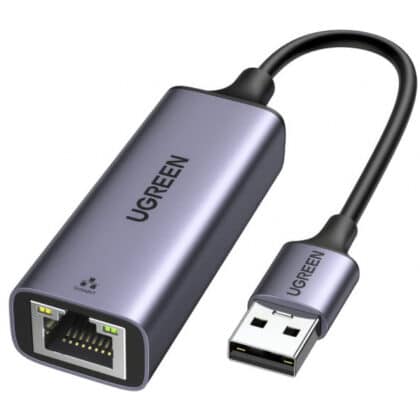 Προσαρμογέας Ethernet UGREEN CM209, RJ45, USB, Γκρι