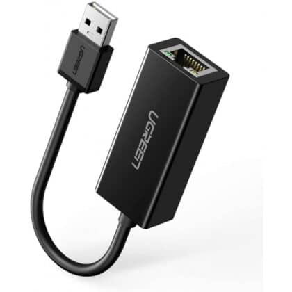 Προσαρμογέας Ethernet UGREEN CR110, RJ45, USB, Μαύρο