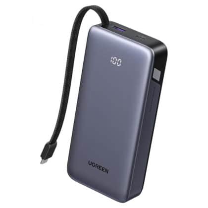 Φορτιστής UGREEN PB536 (55988B), 20000mAh, 45W, QC + PD, Γκρι