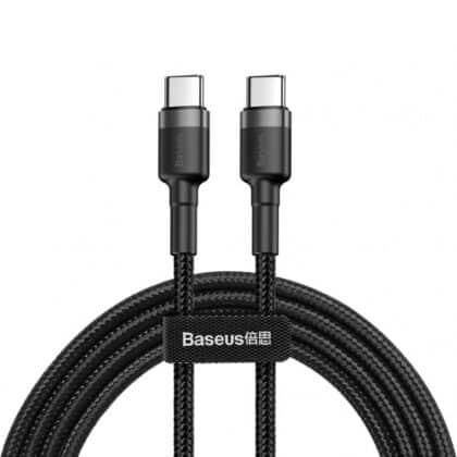 Καλώδιο USB-C σε USB-C Baseus Cafule, 60W, 3A, 2m, Μαύρο CATKLF-HG1