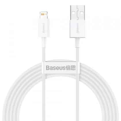 Καλώδιο USB-A σε Lightning Baseus Superior Series, 20W, 2.4A, 2m, Λευκό CALYS-C02