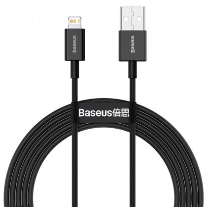 Καλώδιο USB-A σε Lightning Baseus Superior Series, 20W, 2.4A, 2m, Μαύρο CALYS-C01