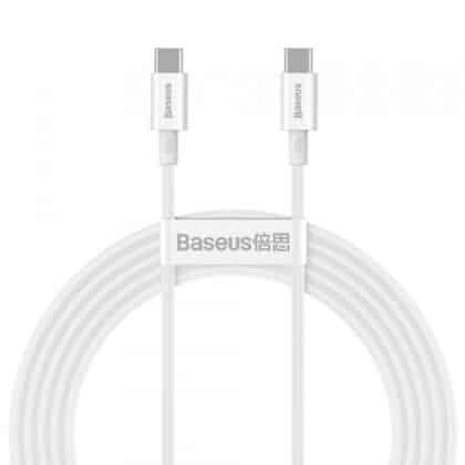 Καλώδιο USB-C σε USB-C Baseus Superior Series, 100W, 5A, 2m, Λευκό CATYS-C02