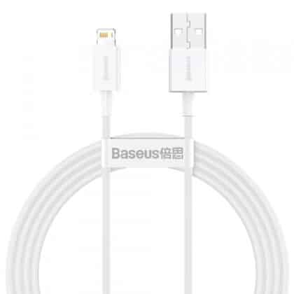 Καλώδιο USB-A σε Lightning Baseus Superior Series, 20W, 2.4A, 1.5m, Λευκό CALYS-B02