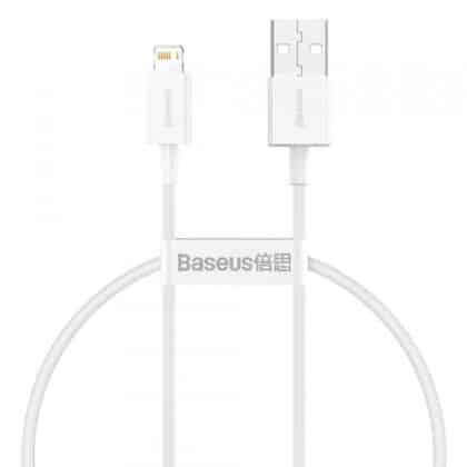 Καλώδιο USB-A σε Lightning Baseus Superior Series, 20W, 2.4A, 0.25m, Λευκό CALYS-02