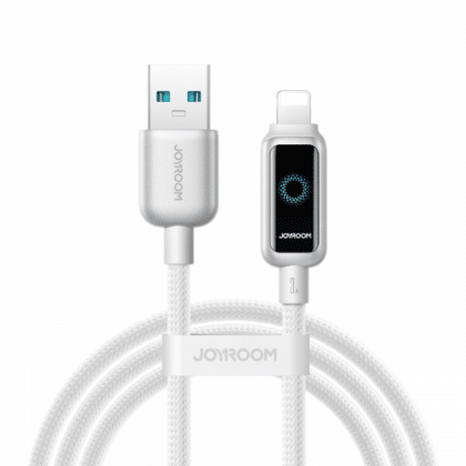 Καλώδιο USB-A σε Lightning Joyroom S-A55 StarFlight Display, 18W, 3A, 1,2m, Λευκό