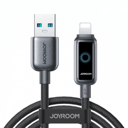 Καλώδιο USB-A σε Lightning Joyroom S-A55 StarFlight Display, 18W, 3A, 1,2m, Μαύρο