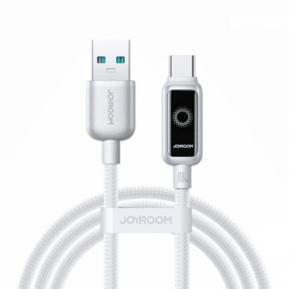 Καλώδιο USB-A σε USB-C Joyroom S-A55 StarFlight Display, 66W, 6A, 1,2m, Λευκό